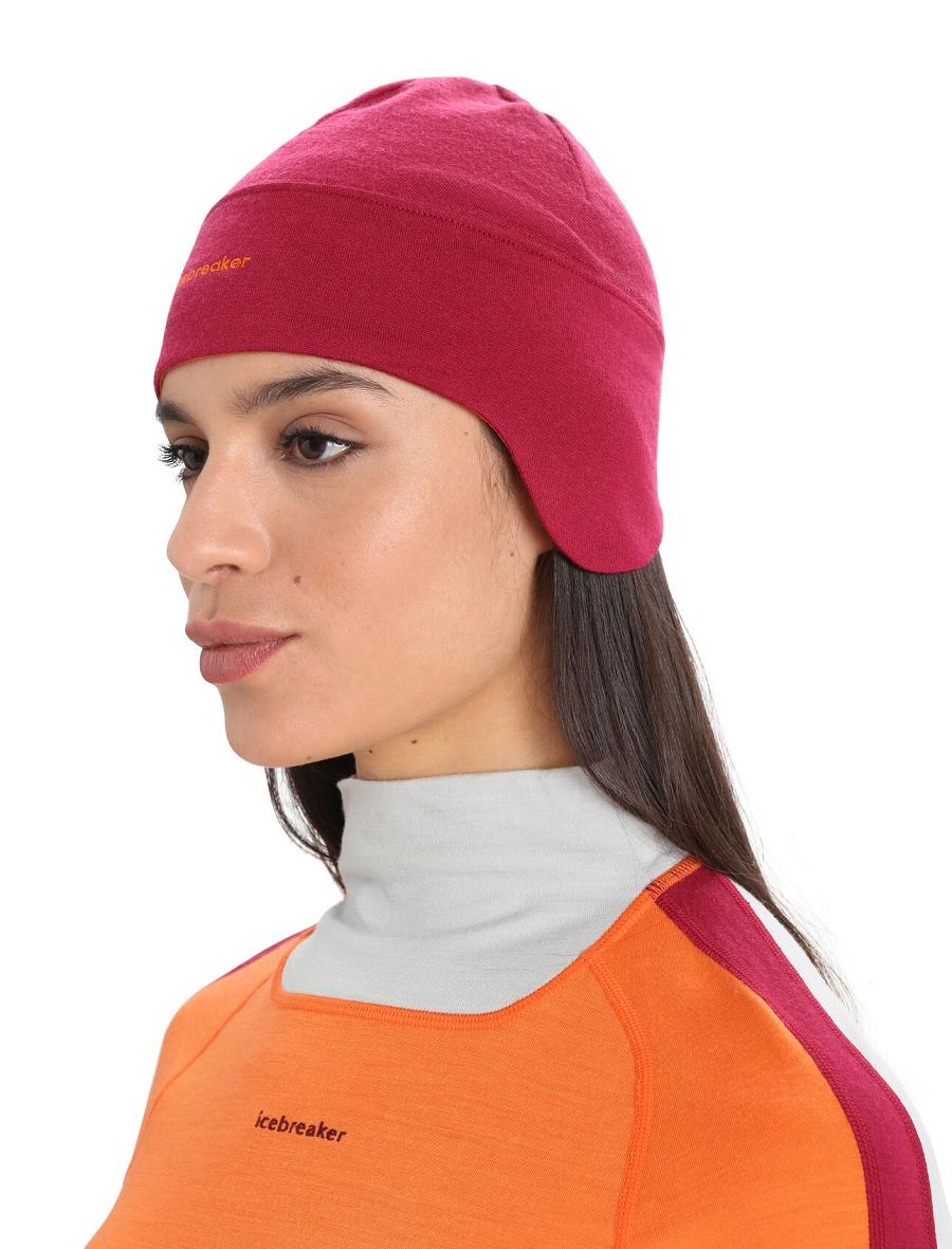 Icebreaker Unisex Merino Quantum Beanie Miesten Hatut Pinkki | FI 1086CTVE